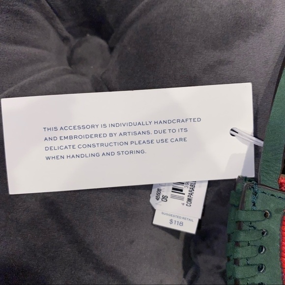 New Tory Burch Watermelon Beaded Coin Purse - Picture 3 of 6